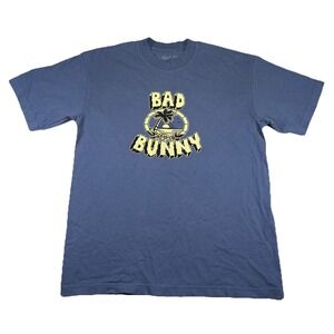 Bad Bunny World Hottest Tour 2022 T-Shirt Size Medium Blue Un Verano Sin Ti